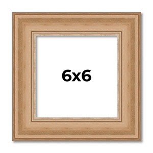 PosterPalooza | Square Weathered Yellow Picture Frame - UV Acrylic, Foam Board Backing, Hanging Hardware - 1 of 4