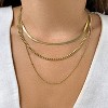 Adornia Tarnish Resistant Triple Layered Chain Necklace - 2 of 4