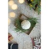 Gulches Set of 6 Exquisite 4" Cream Ruffle Ball Ornaments - Elegant Decorative Hanging Accents for Christmas Trees and Festive Celebrations - 2 of 4