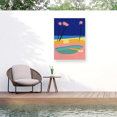 Trademark Fine Art - Rosi Feist  Malibu Beach Matted Framed Art