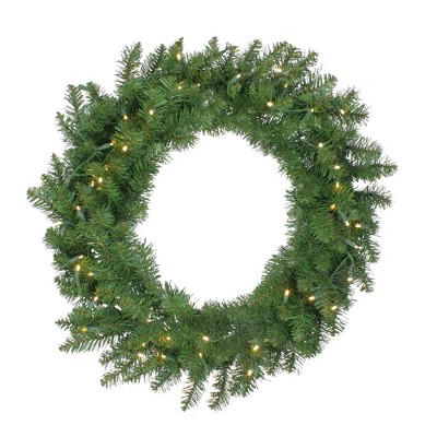 Northlight Pre-Lit Buffalo Fir Artificial Christmas Wreath - 30-Inch, Warm White LED Lights