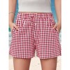 Shorts for Women Summer Casual Lounge Beach Bottoms Pajama Plaid Boxer Shorts - 3 of 4