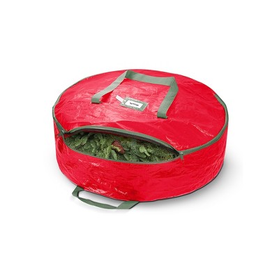 OSTO Water Resistant Christmas Wreath Storage Bag Holder, Year-Round Artificial Wreaths Storage Protection and Practical Features