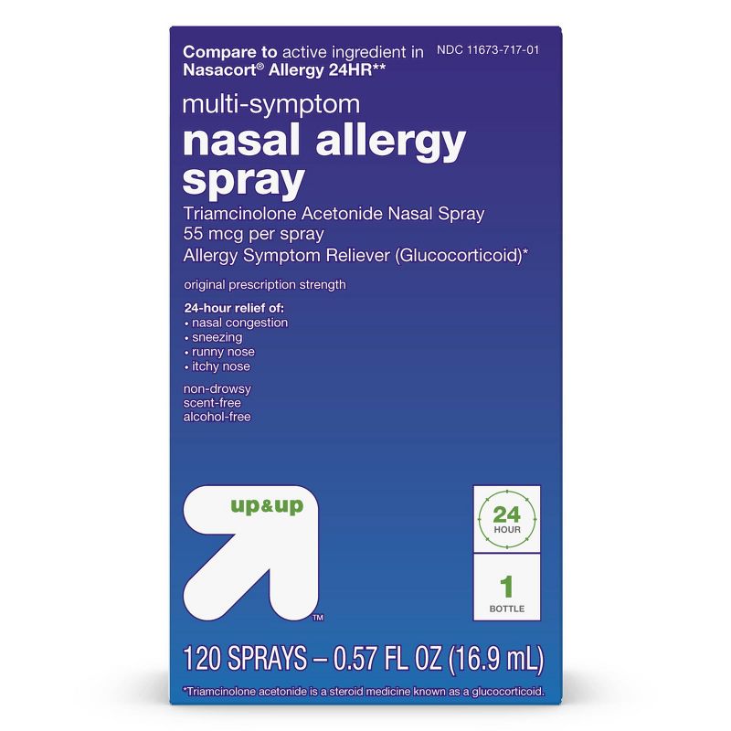 Triamcinolone Acetonide Multi-Symptom Nasal Allergy Relief Spray - 0.57 fl oz - up &#38; up&#8482;, 1 of 6