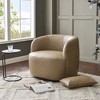 KINWELL 34" Wide Swivel Faux Leather Armchair Upholstered PU Leather Accent Chairs - 2 of 4