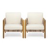 Christopher Knight Home Zelda Outdoor Acacia Wood and Wicker Club Chair - 2 of 4