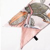 Anna-Kaci Women's Multicolor Floral Print Soft Silky Scarf with Soft Lightweight Fabric Versatile Square Neck and Hair Accessory - 4 of 4