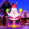 coucheta Christmas Inflatables 6FT Santa Claus with Gift Boxes, Outdoor Blow Up Christmas Decorations with Built-in LED Lights - 3 of 4