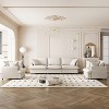 Chenille Upholstered Modular Sofa Set with Throw Pillows, 3-Seater and Armchairs - 2 of 4