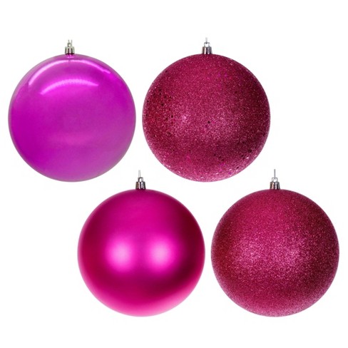 Vickerman Shatterproof 6 Silver 4-Finish Ball Christmas Ornament, 4 per Box