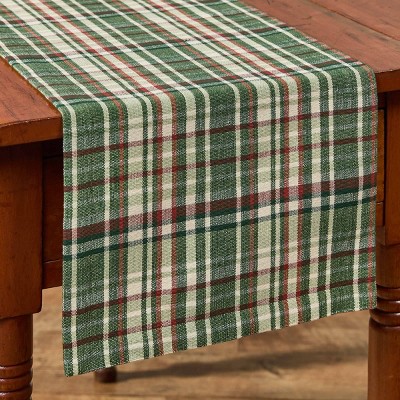 Park Designs Roycroft Green Plaid Table Runner 13" x 36"
