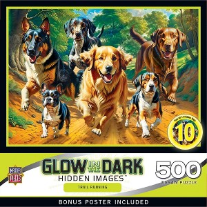MasterPieces 500 Piece Glow in the Dark Puzzle - Trail Running Adventure - 1 of 4