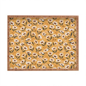 Alisa Galitsyna Linocut Forest Rectangular Tray - Deny Designs - 1 of 2