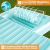 Sloosh 85" x 57" Inflatable Tanning Pool Suntan Lounge Lounger Float for Adults Extra Large Suntan Tub - Cyan - 4 of 4