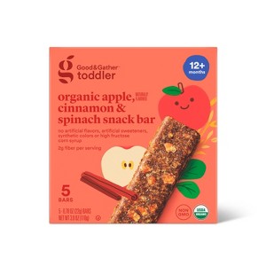 Organic Apple Cinnamon and Spinach Snacks Bars - 3.17oz/5ct - Good & Gather™ - 1 of 3