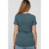 PinkBlush Blue Basic Short Sleeve Maternity Top - 4 of 4