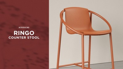 Ringo Black Metal Counter Height Barstool