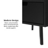 Gulches Black Nightstand - Modern 1-Drawer Design with Open Cubby - 4 of 4