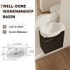 Vynxaria Soft Close Doors Bathroom Vanity With Sink,16 Inch For Small Bathroom - 4 of 4