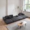 104" Sectional Couch Chenille Deep Seat Memory Foam Modular Chaise No Assembly Required 4 Seat Living Room Bedroom - 4 of 4