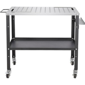 Welding Table, 1200lbs Steel Welding Cart Workbench Table Load Capacity,Multifunctional Rolling Heavy Duty Workbench W/Wheels - 1 of 4