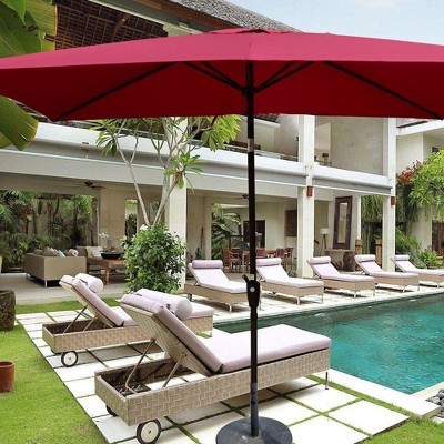 Maria 6x9 ft uv-cut Patio Cantilever Umbrella with Crank and Push Button Tilt without flap, Outdoor Furniture - Maison Boucle