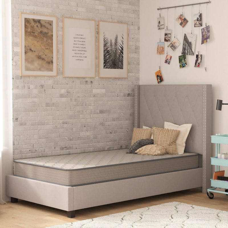 Flash Furniture Capri Comfortable Sleep CertiPUR-US Certified Spring Mattress, Mattress in a Box, 1 of 14