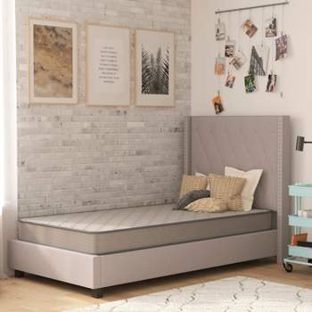 Flash Furniture Capri Comfortable Sleep CertiPUR-US Certified Spring Mattress, Mattress in a Box