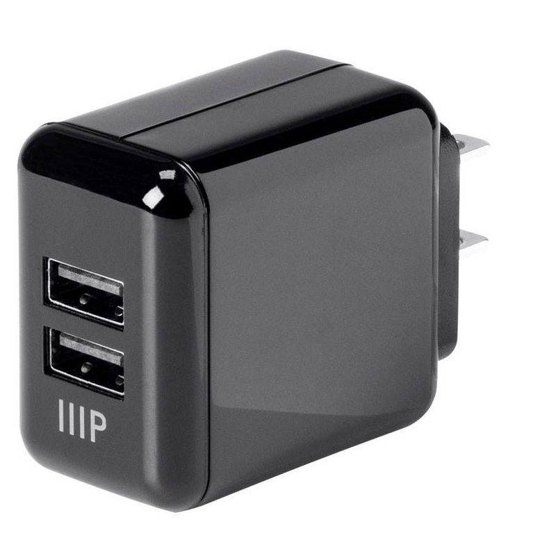 Monoprice USB Wall Charger - Black For Apple and Android, | 2-Port,  4.2A, 1 of 6
