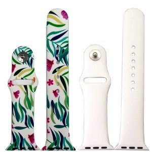 Olivia Pratt 2 Pack Printed and Solid Apple Watch Band - 1 of 4