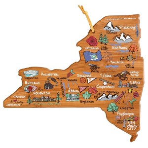 Totally Bamboo New York Fish Kiss Cutting Board: Lightweight Bamboo, Multicolored, 13.25" x 12", Hand Wash, 1.28 lbs - 1 of 4
