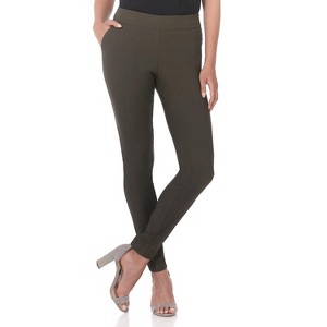 Rekucci Women’s Pull-On Skinny Work Pants – Tummy Control, Stretch Legging Fit with Zip Pockets for Office & Casual - 1 of 4