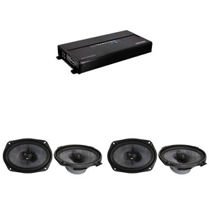 ATG Transcend Series Amplified Speaker Upgrade Compatible with Select Chrysler (2) Pair 250W 6X9" Coaxials and 1000 Watt Transcend Class A/B 4-Chan... - 1 of 4