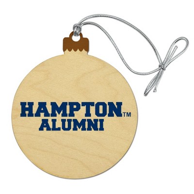 Hampton University Pirates Alumn Wood Christmas Tree Holiday Ornament