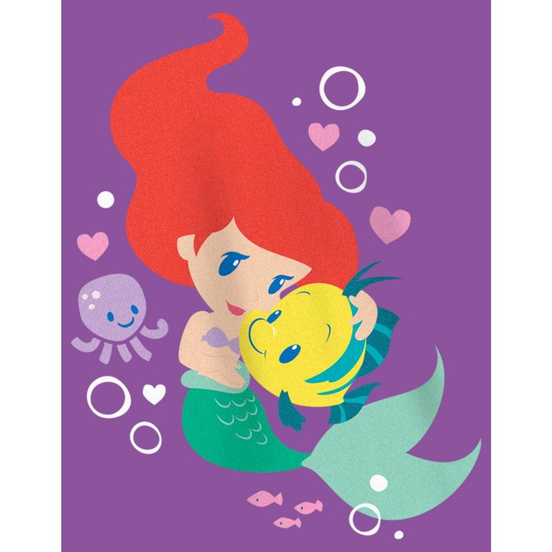 Girl's The Little Mermaid Ariel Flounder Hug T-Shirt, 2 of 5