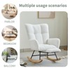 Bella Depot Upholstered Nursery Rocking Chair with High Backrest - 3 of 4