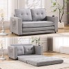 NicBex 3-in-1 Upholstered Foldable Futon Sofa with Pull Out Sleeper Couch Convertible Floor Sofa Bed for Living Room - 3 of 4