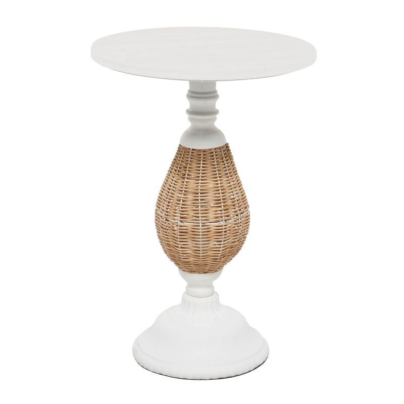 Farmhouse Metal Accent Table White - Olivia &#38; May, 4 of 8