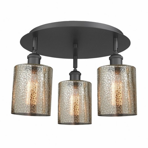Innovations Lighting Cobbleskill 3 - Light Flush Mount In Matte Black ...