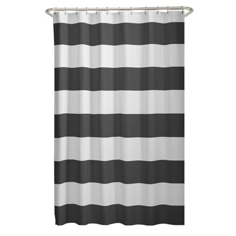 Porter Striped Shower Curtain Gray, Black Grey And White Shower Curtain Striped