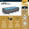 Bestway APX 365 18' x 9' x 52" Rectangular Above Ground Swimming Pool Outdoor Backyard Framed Pool Set with Sand Filter Pump, Ladder, and Cover, Gray - 2 of 4