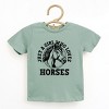 Girl Who Loves Horses Circle - Toddler Short Sleeve Graphic T-Shirt - 2 of 3
