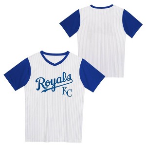 MLB Kansas City Royals Boys' Pinstripe Pullover Jersey - 1 of 3
