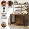 38.6" Dog Crate Furniture with Storage Shelves, Dog Kennel for Large/Medium/Small Dogs, Rustic Brown - 4 of 4