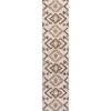Sumak High-Low Pile Neutral Diamond Kilim Indoor/Outdoor Area Rug - JONATHAN Y - 2 of 4