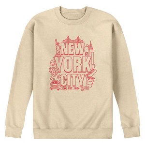 Men's - Instant Message - New York City Icons Graphic Fleece Sweatshirt - 1 of 4