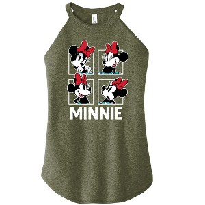 Women's - Disney - Minnie Grid Graphic High Neck Tank - 1 of 2