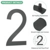 Unique Bargains 304 Stainless Steel Waterproof Rustproof House Numbers 1 Pc - 2 of 4