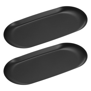 Unique Bargains Stainless Steel Cosmetics Candles Dessert Decorative Trays 2 Pcs - 1 of 4