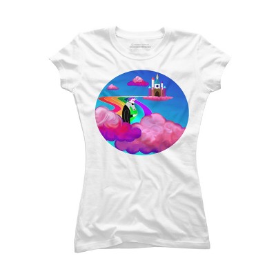 Junior's Design By Humans Smokes in the sky By LilLogan T-Shirt